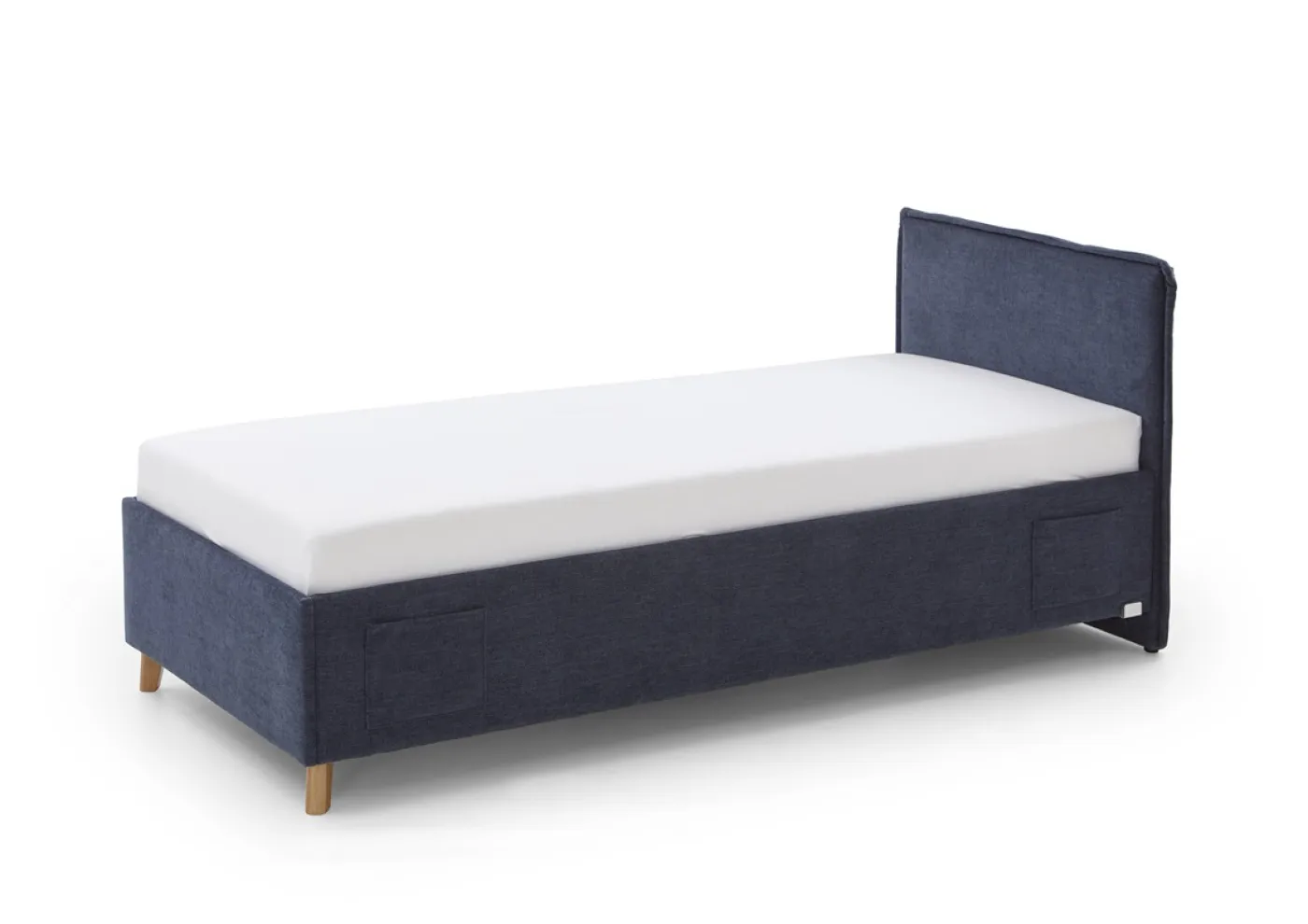 Polsterbett Fun | dunkelblau | 90 x 200 cm | ohne Rückenteil | ohne Bettkasten | mit Matratze