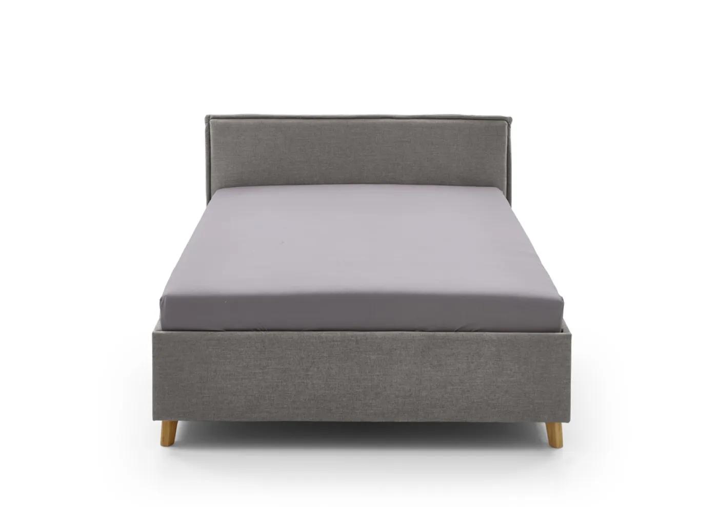 Polsterbett Fun | grau | 120 x 200 cm | ohne Rückenteil | mit Bettkasten | ohne Matratze