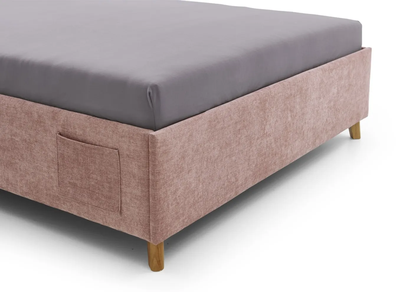 Polsterbett Fun | rose | 120 x 200 cm | ohne Rückenteil | ohne Bettkasten | ohne Matratze
