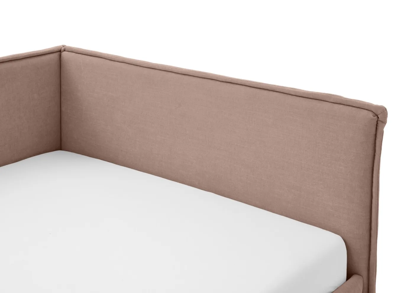 Polsterbett Fun | rose | 90 x 200 cm | mit Rückenteil | mit Bettkasten & mit Matratze