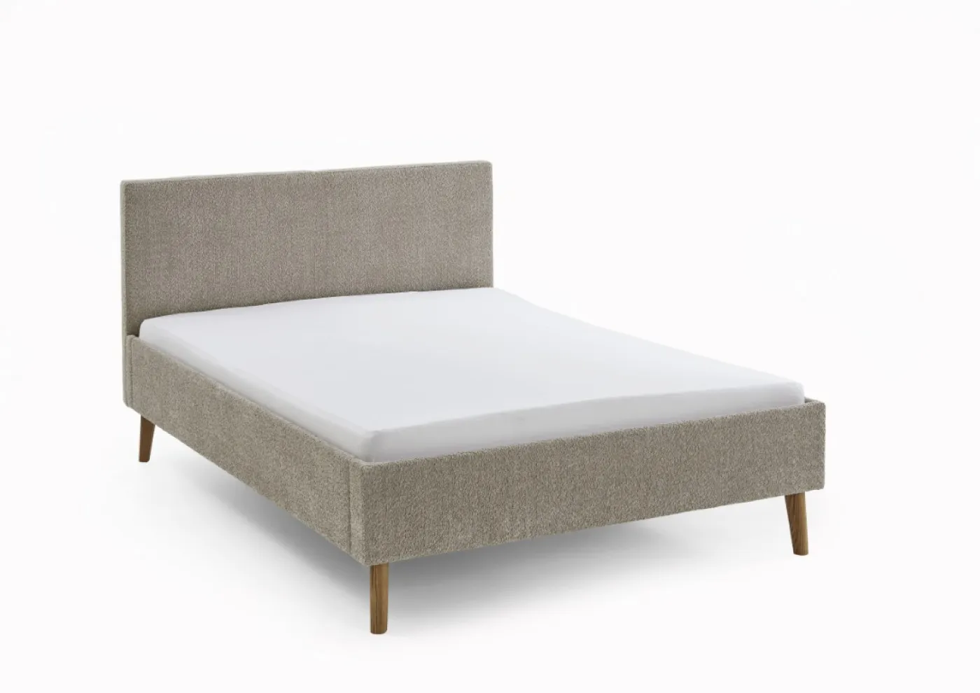 Polsterbett Kreta | Flausch | taupe | 140/180 x 200 cm | verschiedene Größen