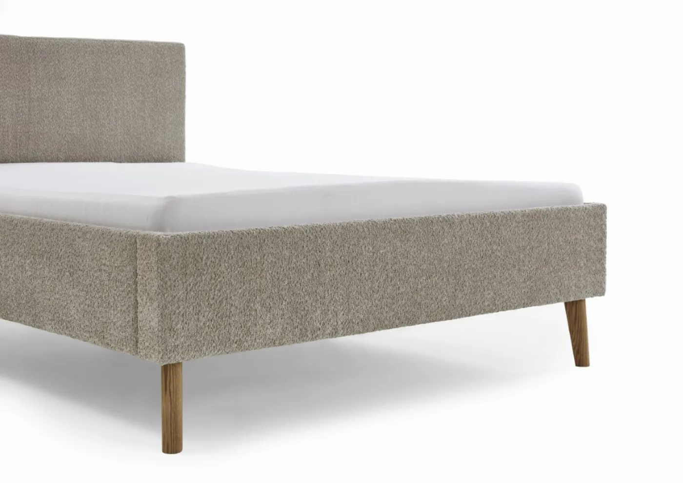 Polsterbett Kreta | Flausch | taupe | 140/180 x 200 cm | verschiedene Größen