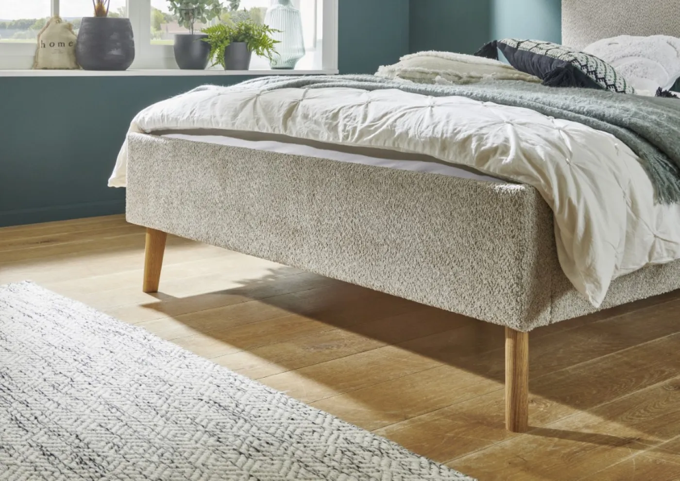 Polsterbett Kreta | Flausch | taupe | 140/180 x 200 cm | verschiedene Größen