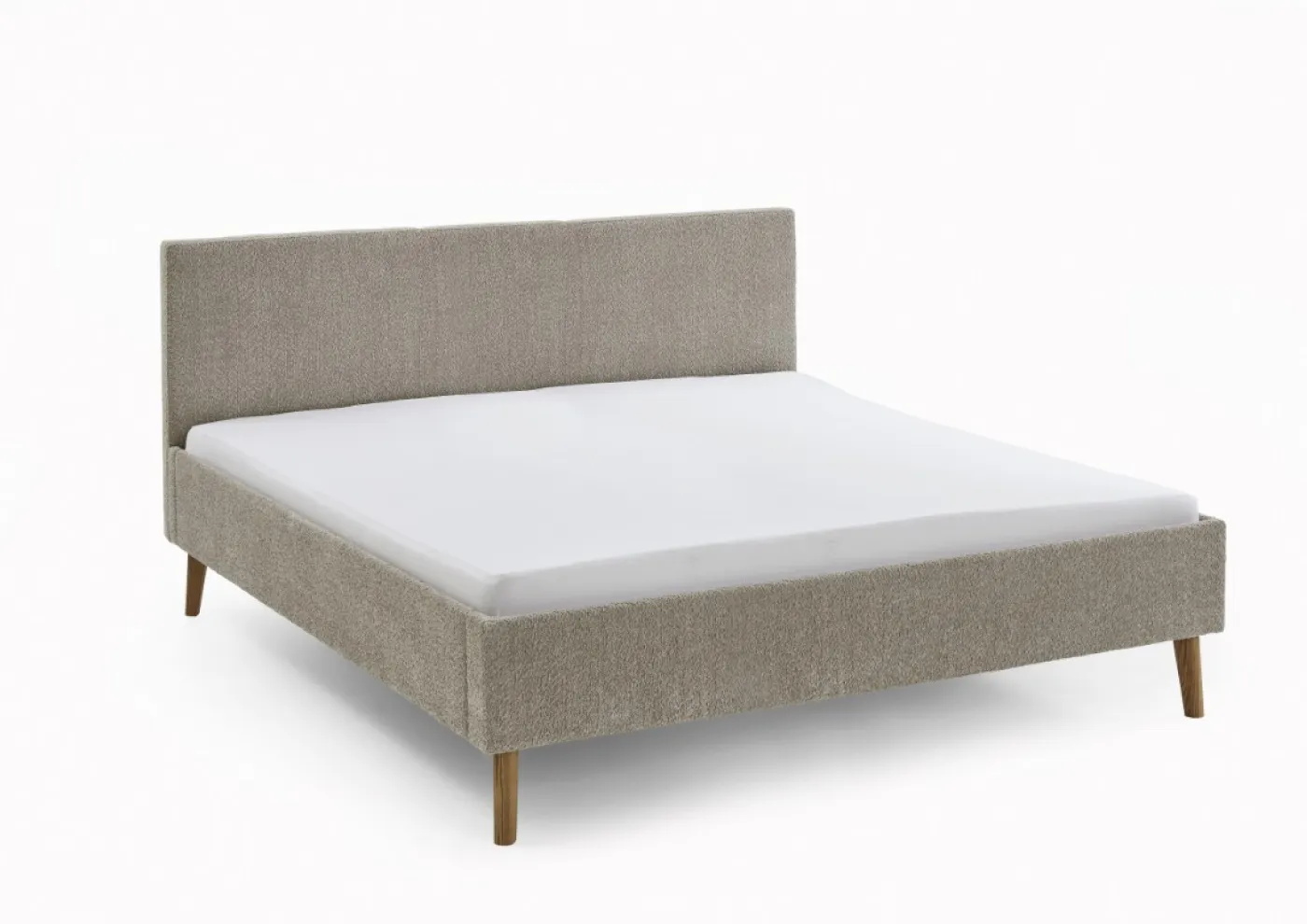 Polsterbett Kreta | Flausch | taupe | 180 x 200 cm