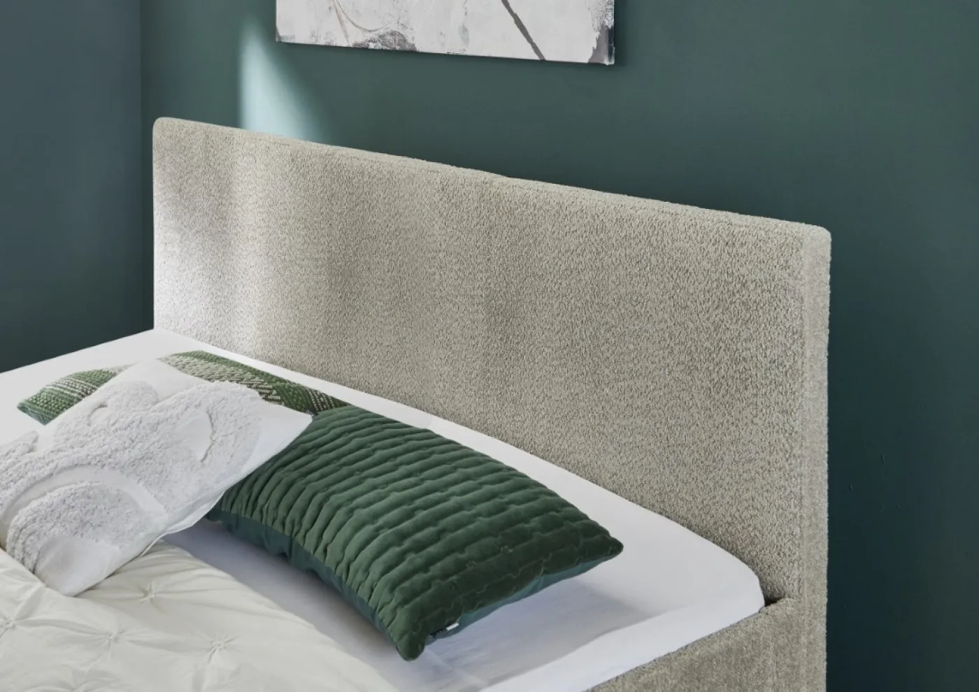 Polsterbett Kreta | Flausch | taupe | 180 x 200 cm