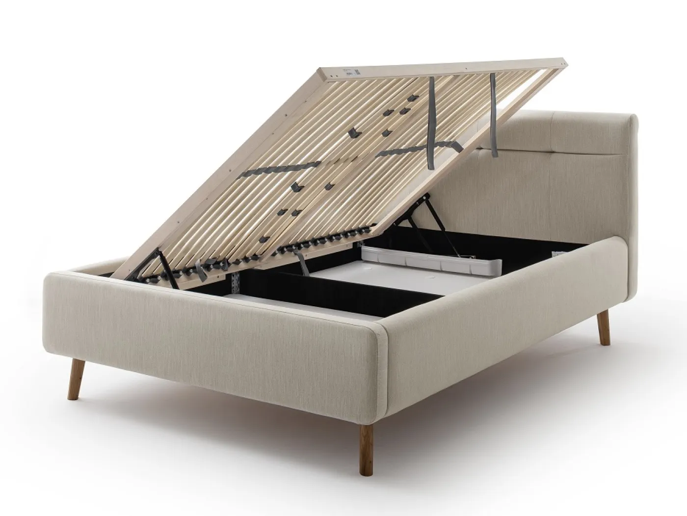 Polsterbett Lotte inkl. Bettkasten | beige | 140/160/180 x 200 cm | verschiedene Größen