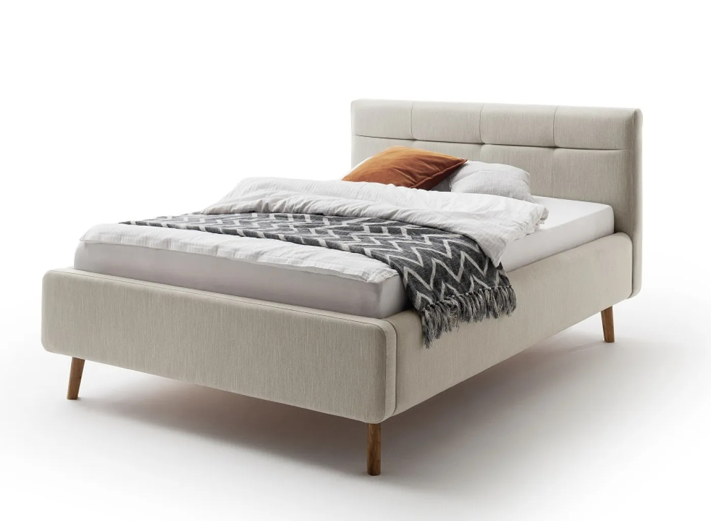 Polsterbett Lotte inkl. Bettkasten | beige | 140 x 200 cm