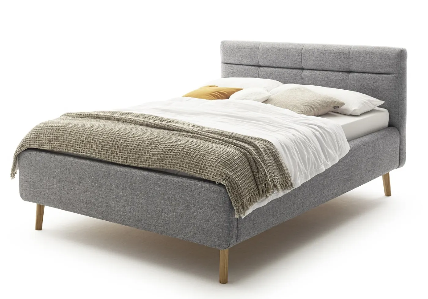 Polsterbett Lotte inkl. Bettkasten | grau | 140/160/180 x 200 cm | verschiedene Größen