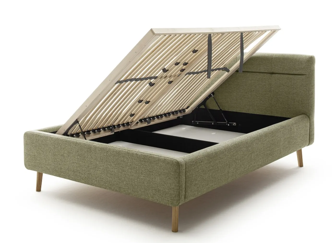 Polsterbett Lotte inkl. Bettkasten | grün | 140/160/180 x 200 cm | verschiedene Größen