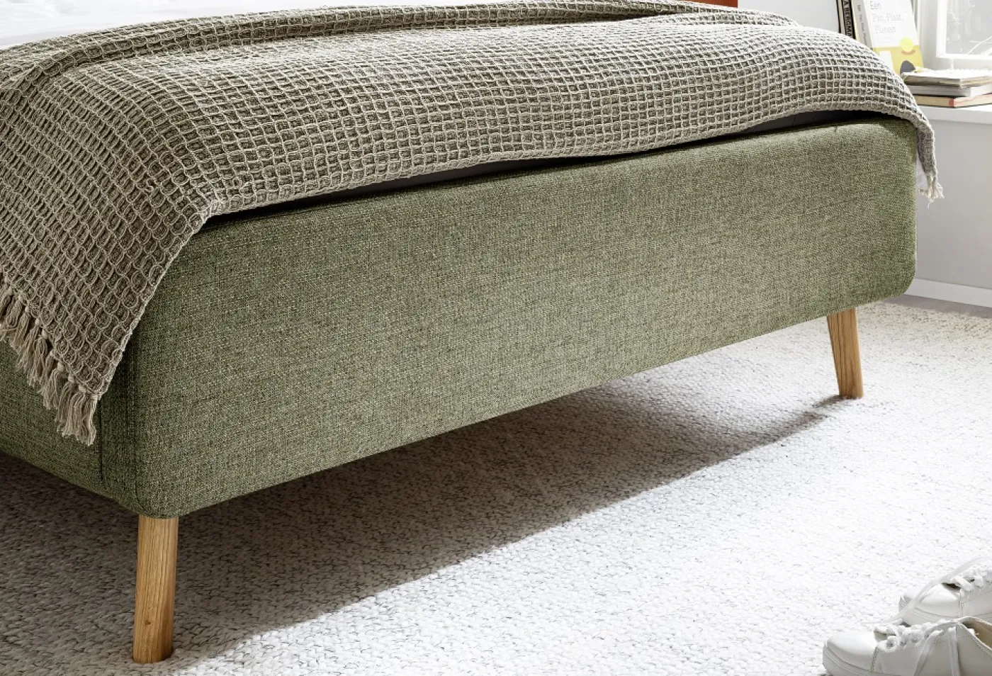 Polsterbett Lotte inkl. Bettkasten | grün | 140/160/180 x 200 cm | verschiedene Größen