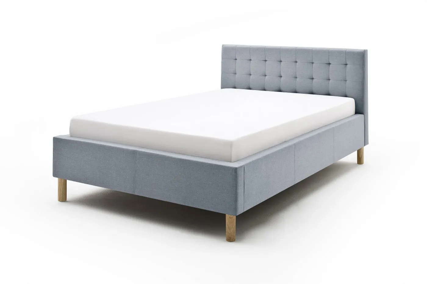 Polsterbett Malin | eisblau | 140 x 200 cm