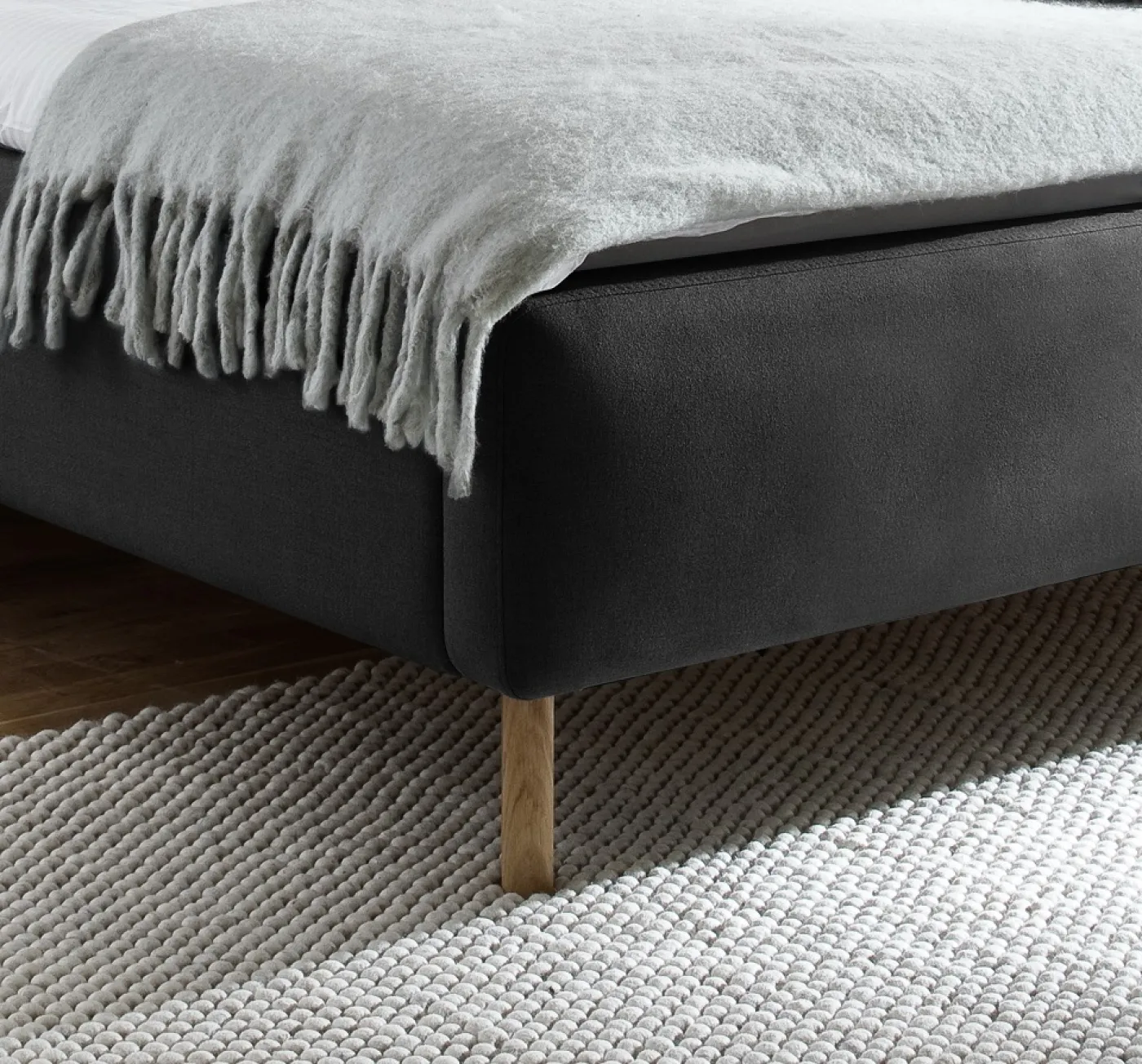 Polsterbett Mattis | anthrazit | 140/160/180 x 200 cm | verschiedene Größen
