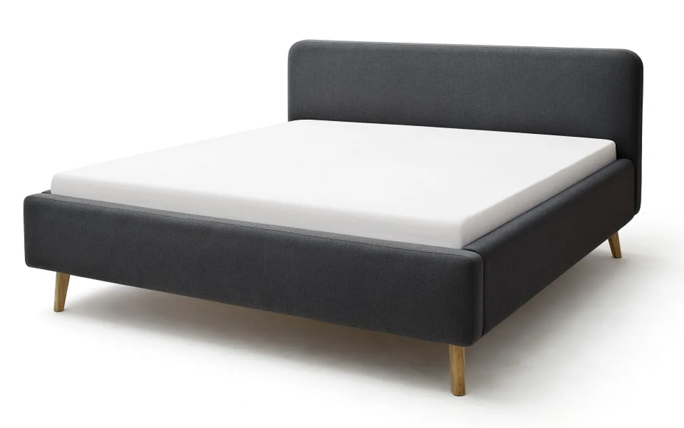 Polsterbett Mattis | anthrazit | 160 x 200 cm | ohne Lattenrost & Bettkasten