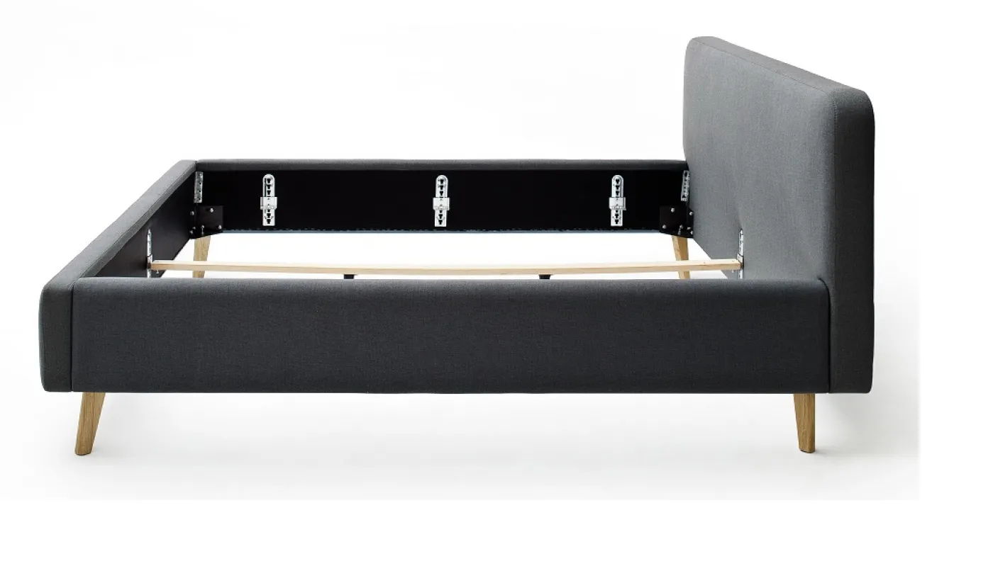 Polsterbett Mattis | anthrazit | 160 x 200 cm | ohne Lattenrost & Bettkasten