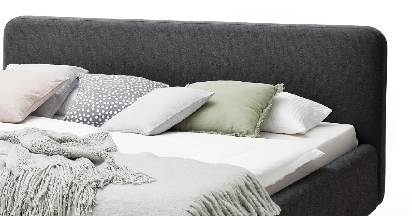 Polsterbett Mattis | anthrazit | 180 x 200 cm | ohne Lattenrost & Bettkasten