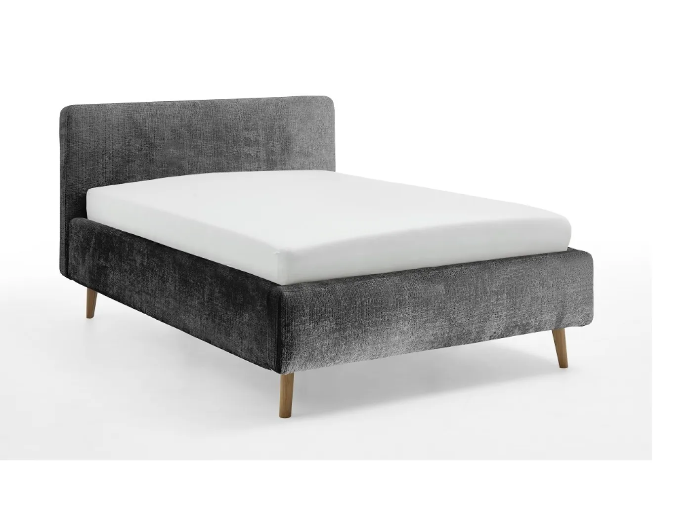 Polsterbett Mattis | anthrazit 3 | 140 x 200 cm | mit Lattenrost & Bettkasten