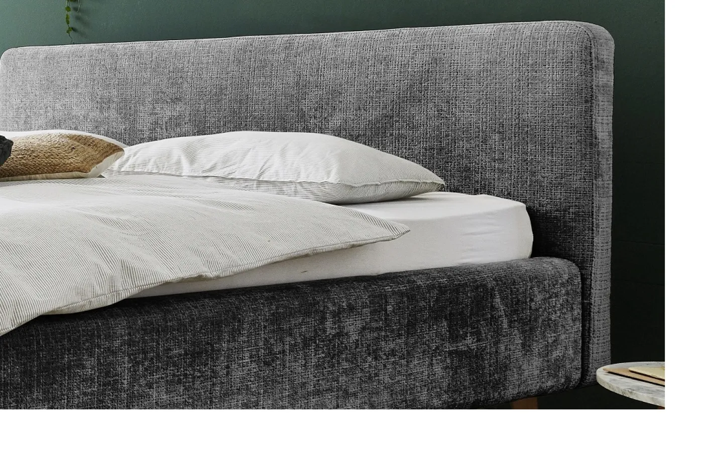 Polsterbett Mattis | anthrazit 3 | 140 x 200 cm | mit Lattenrost & Bettkasten