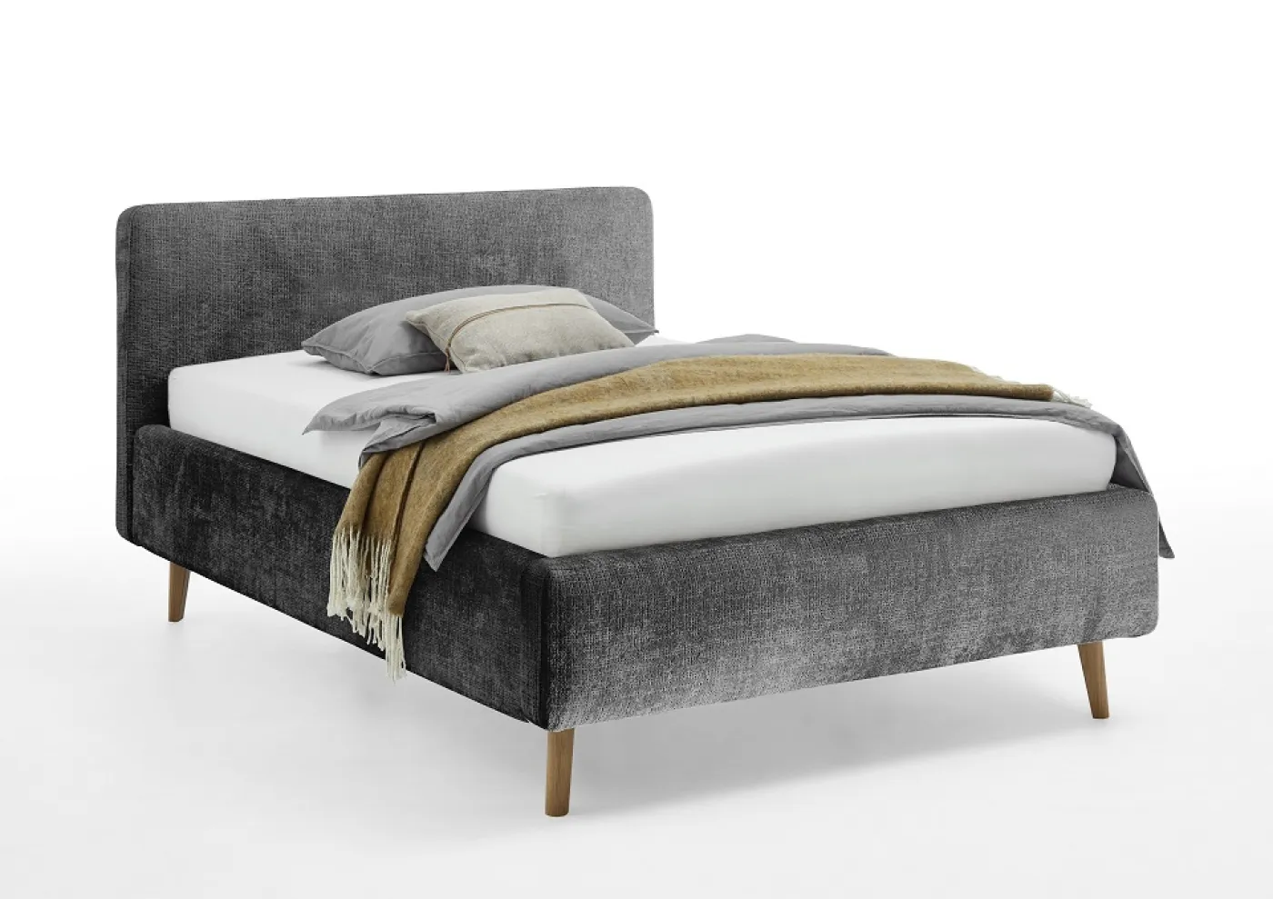 Polsterbett Mattis | anthrazit 3 | 140 x 200 cm | ohne Lattenrost & Bettkasten