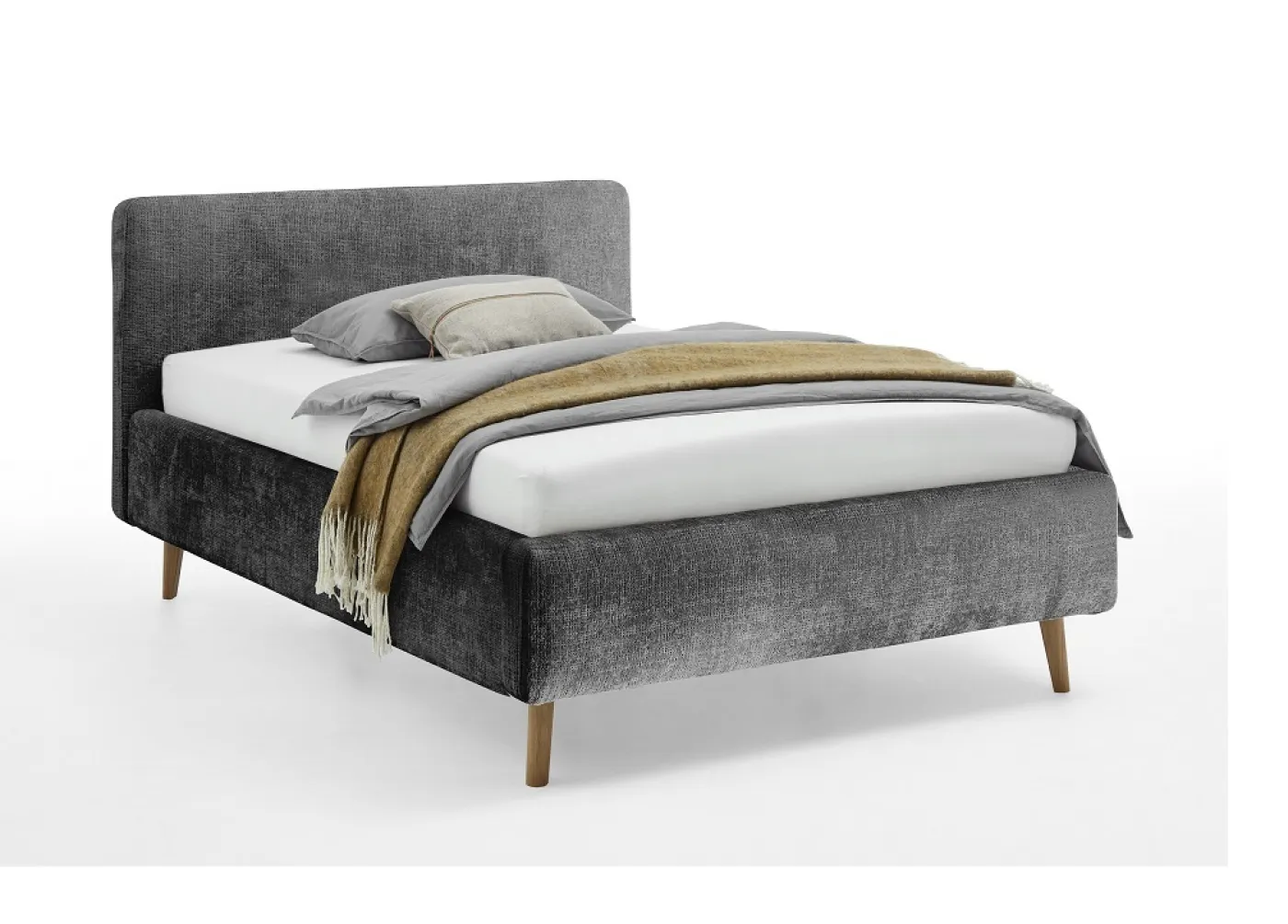 Polsterbett Mattis | anthrazit 3 | 140 x 200 cm | ohne Lattenrost & Bettkasten