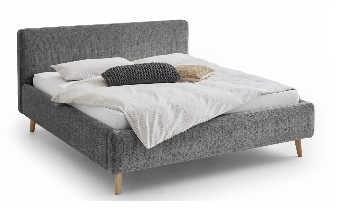 Polsterbett Mattis | anthrazit 3 | 180 x 200 cm | mit Lattenrost & Bettkasten