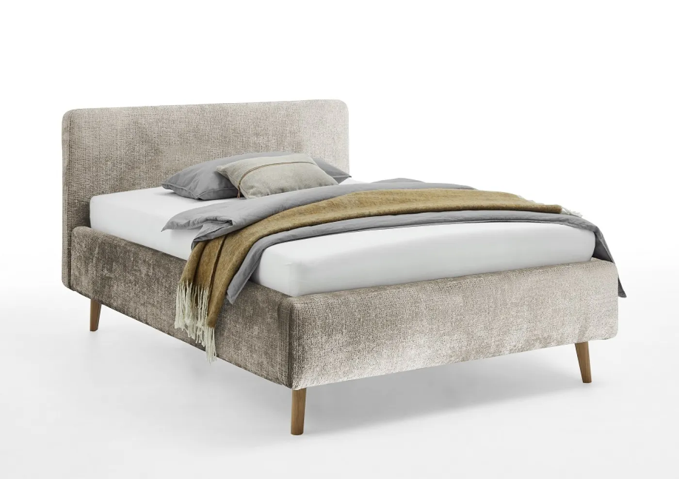 Polsterbett Mattis | beige 3 | 140 x 200 cm | ohne Lattenrost & Bettkasten