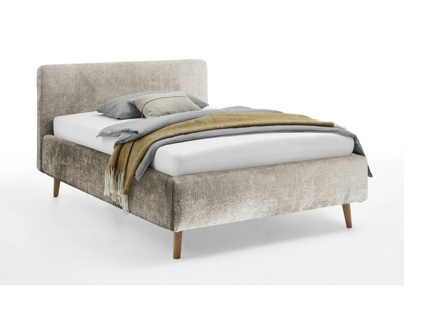 Polsterbett Mattis | beige 3 | 160 x 200 cm | ohne Lattenrost & Bettkasten