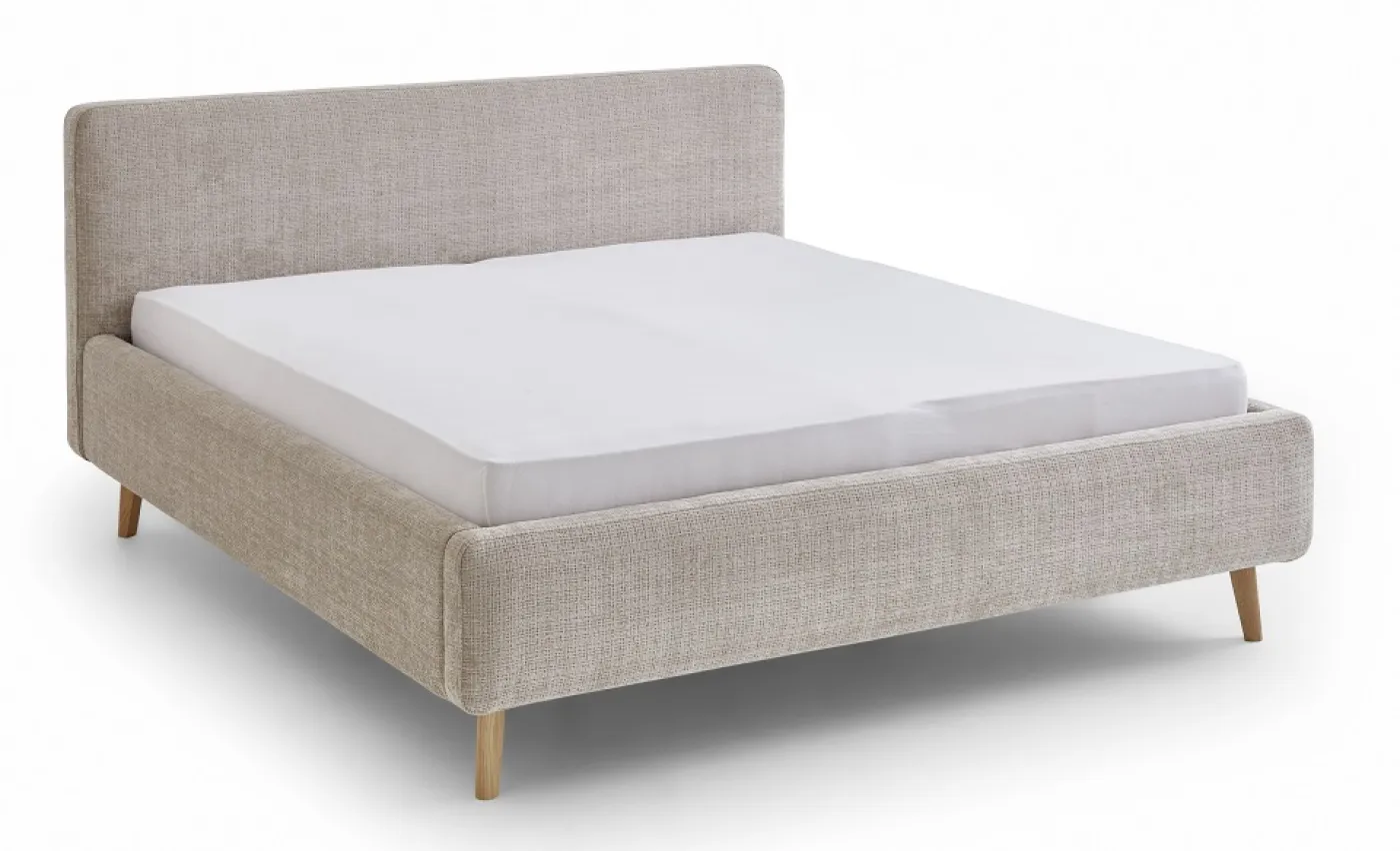 Polsterbett Mattis | beige 3 | 180 x 200 cm | mit Lattenrost & Bettkasten