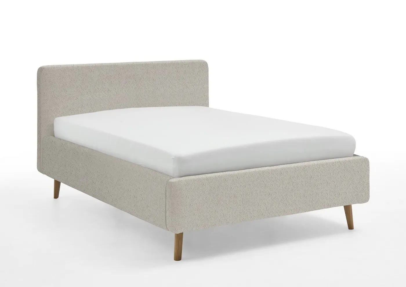 Polsterbett Mattis | beige Flausch | 140/160/180 x 200 cm | verschiedene Größen