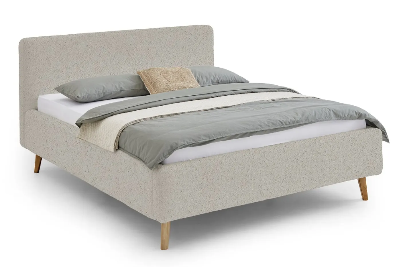 Polsterbett Mattis | beige Flausch | 140/160/180 x 200 cm | verschiedene Größen