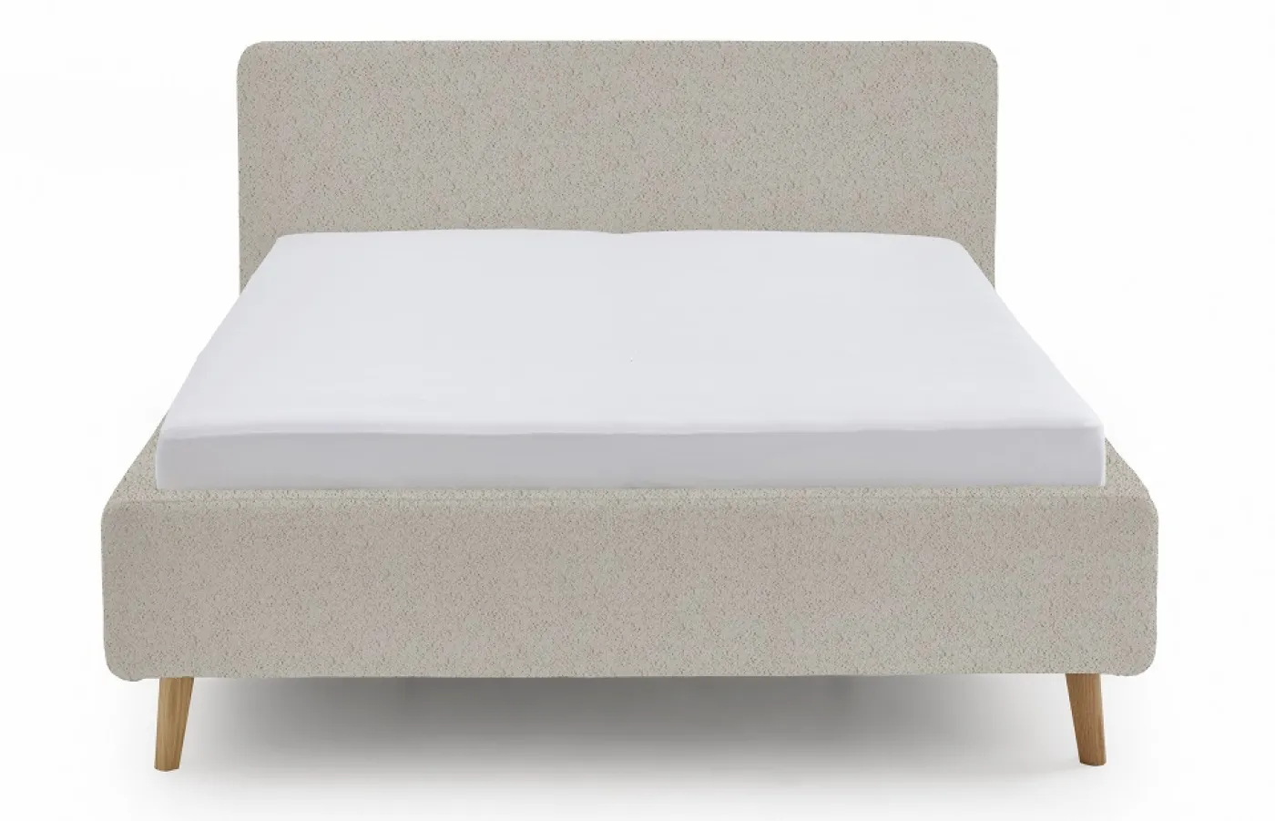 Polsterbett Mattis | beige Flausch | 140/160/180 x 200 cm | verschiedene Größen