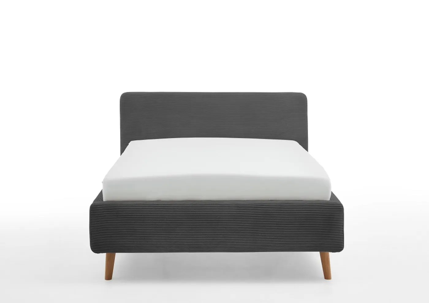 Polsterbett Mattis Cord | anthrazit | 160 x 200 cm | ohne Lattenrost & Bettkasten