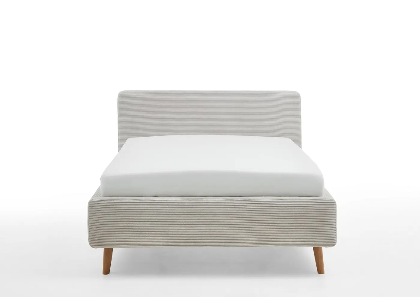 Polsterbett Mattis Cord | beige | 140 x 200 cm | ohne Lattenrost & Bettkasten