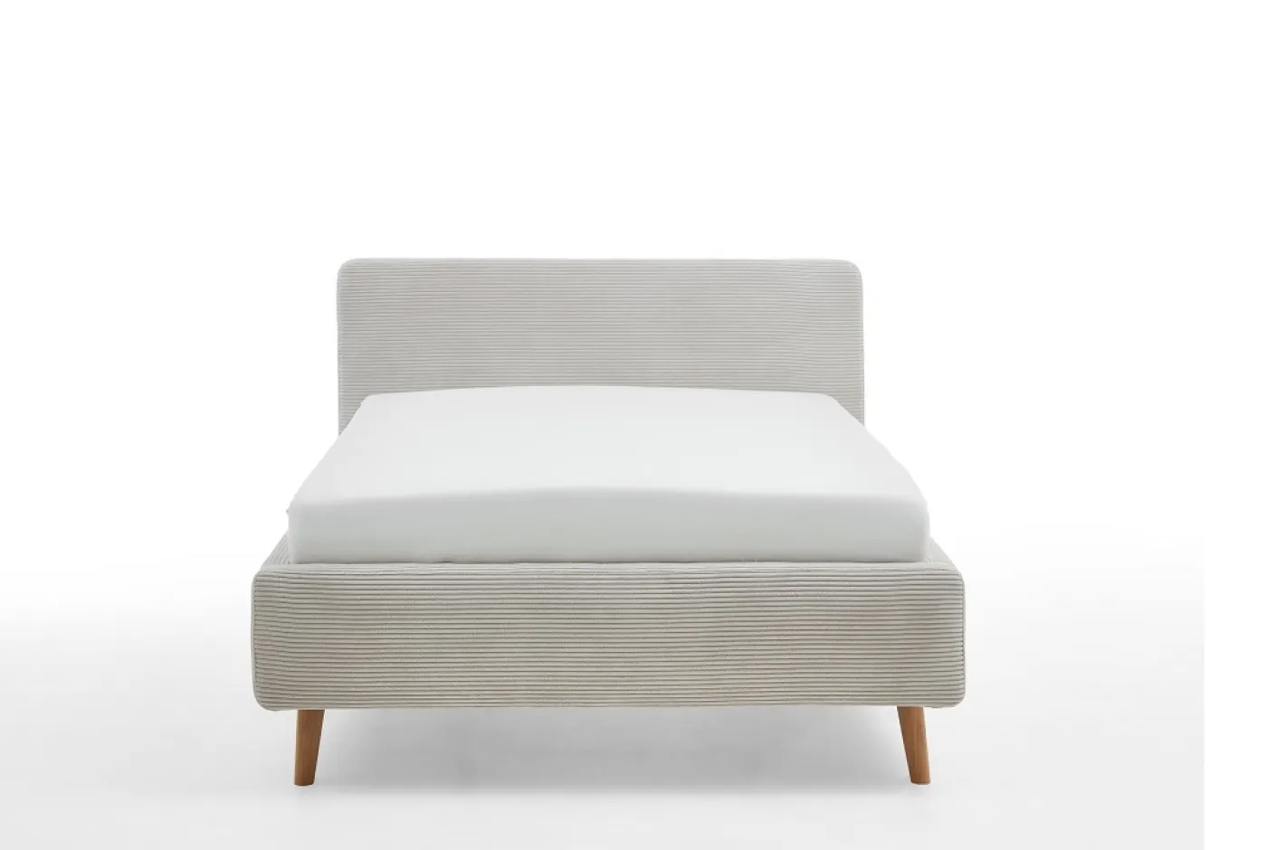 Polsterbett Mattis Cord | beige | 140 x 200 cm | ohne Lattenrost & Bettkasten