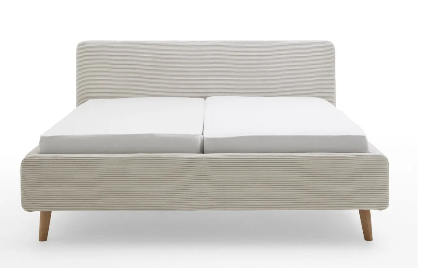 Polsterbett Mattis Cord | beige | 160 x 200 cm | ohne Lattenrost & Bettkasten