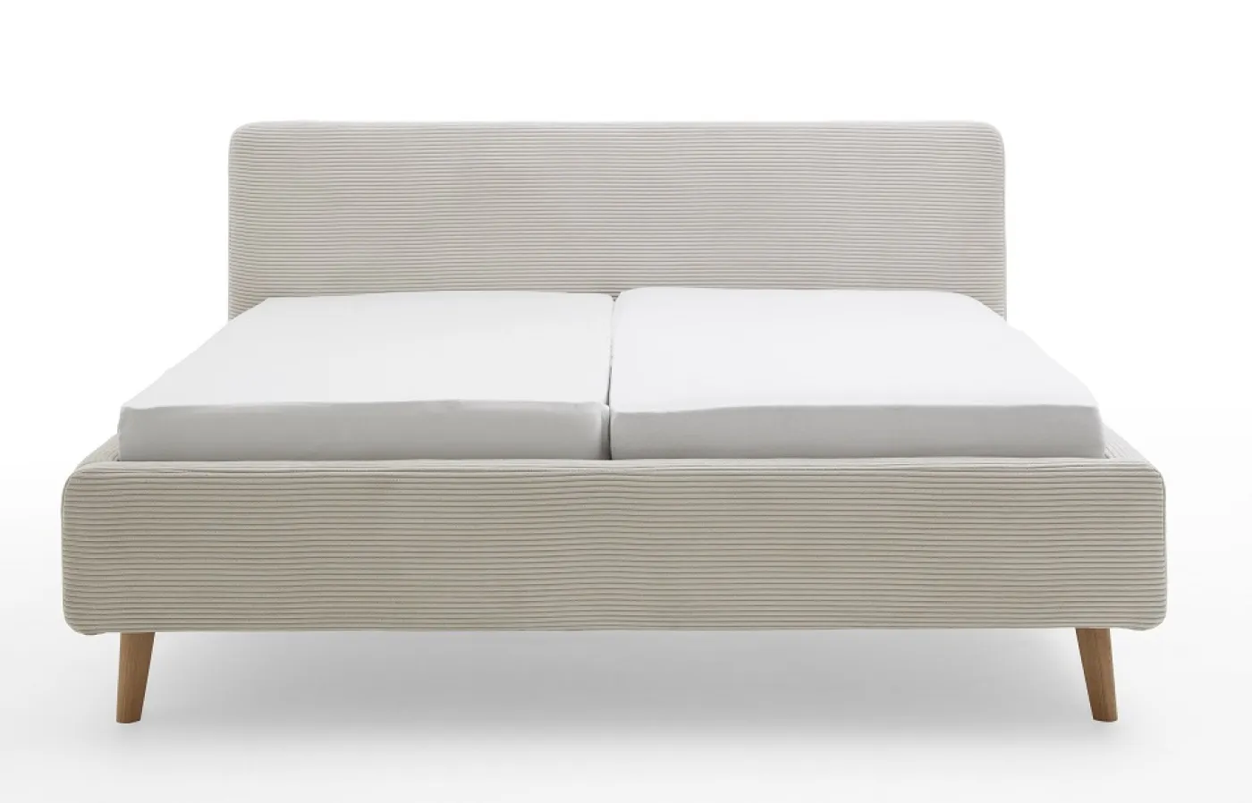 Polsterbett Mattis Cord | beige | 180 x 200 cm | ohne Lattenrost & Bettkasten