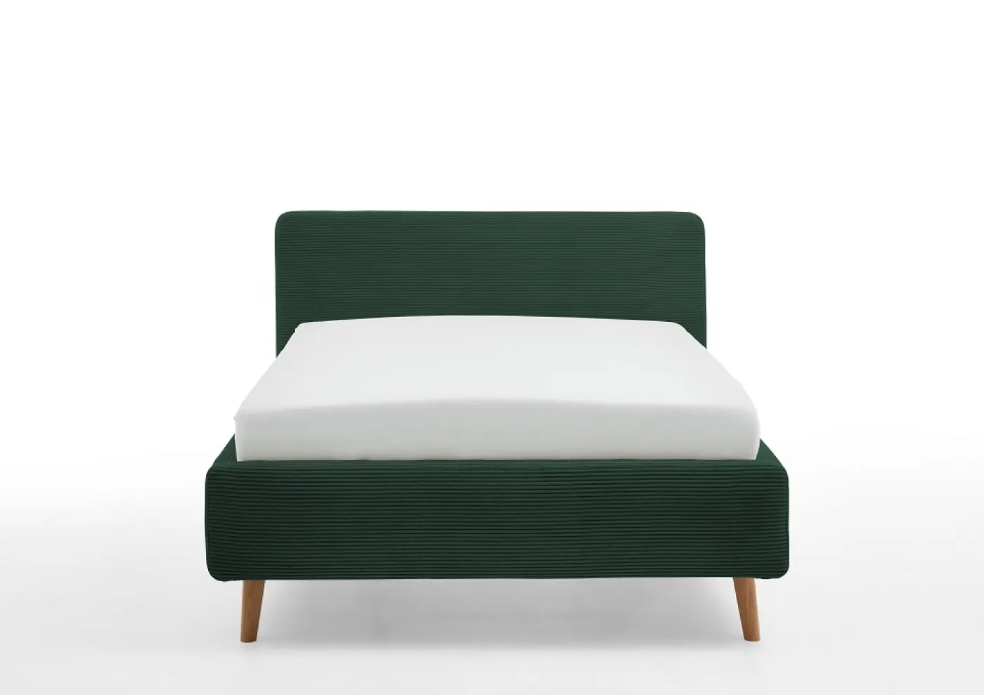 Polsterbett Mattis Cord | dunkelgrün | 160 x 200 cm | mit Lattenrost & Bettkasten