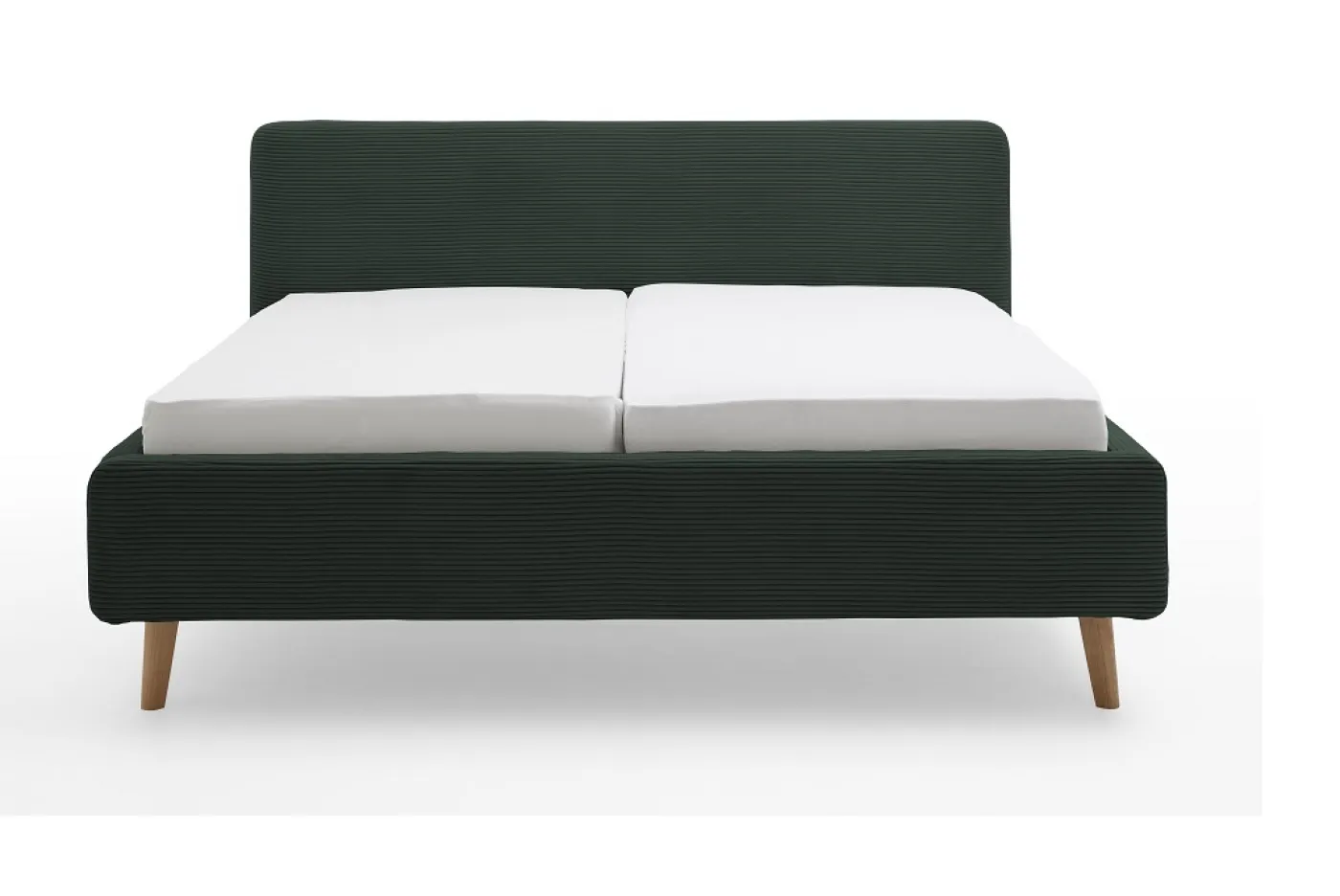 Polsterbett Mattis Cord | dunkelgrün | 180 x 200 cm | mit Lattenrost & Bettkasten