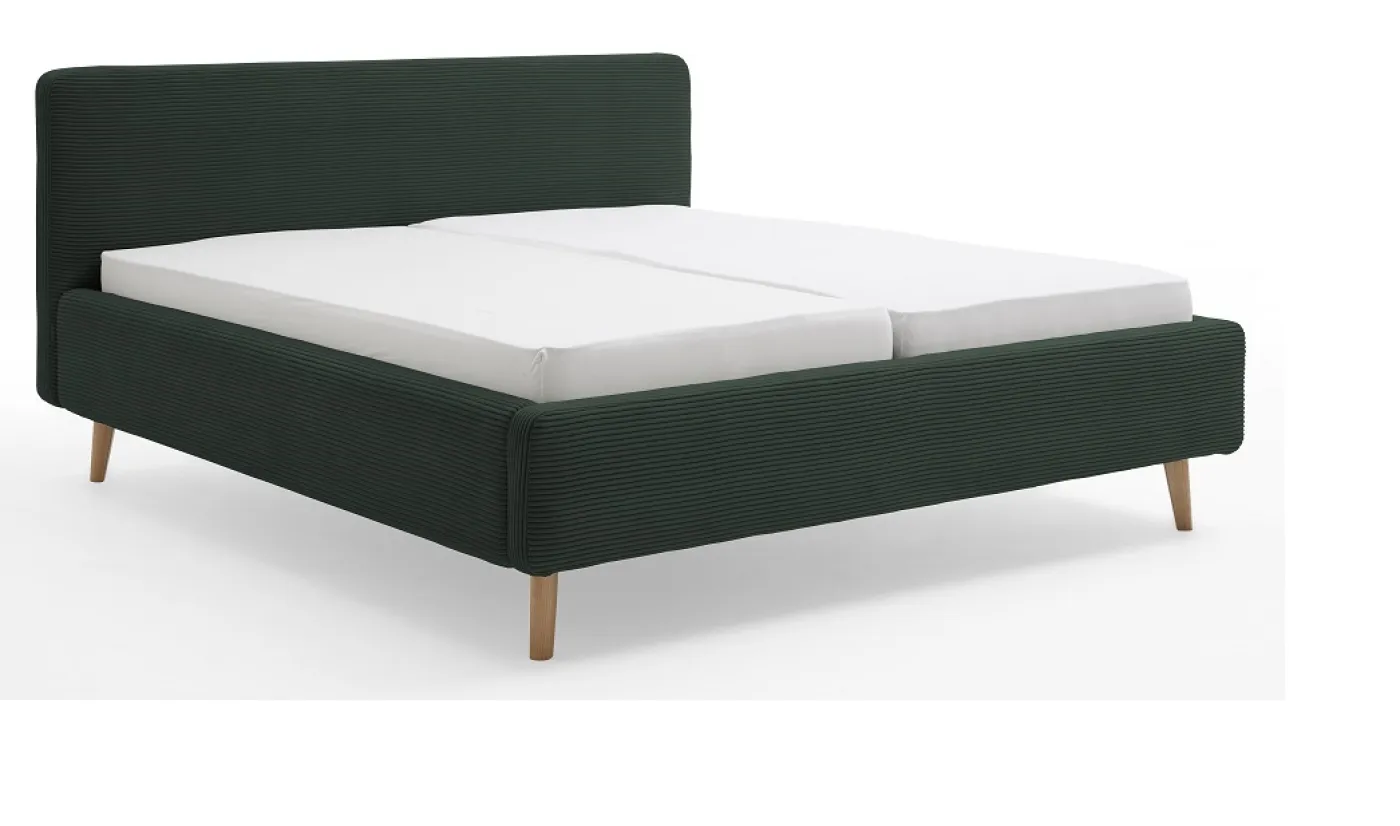 Polsterbett Mattis Cord | dunkelgrün | 180 x 200 cm | ohne Lattenrost & Bettkasten