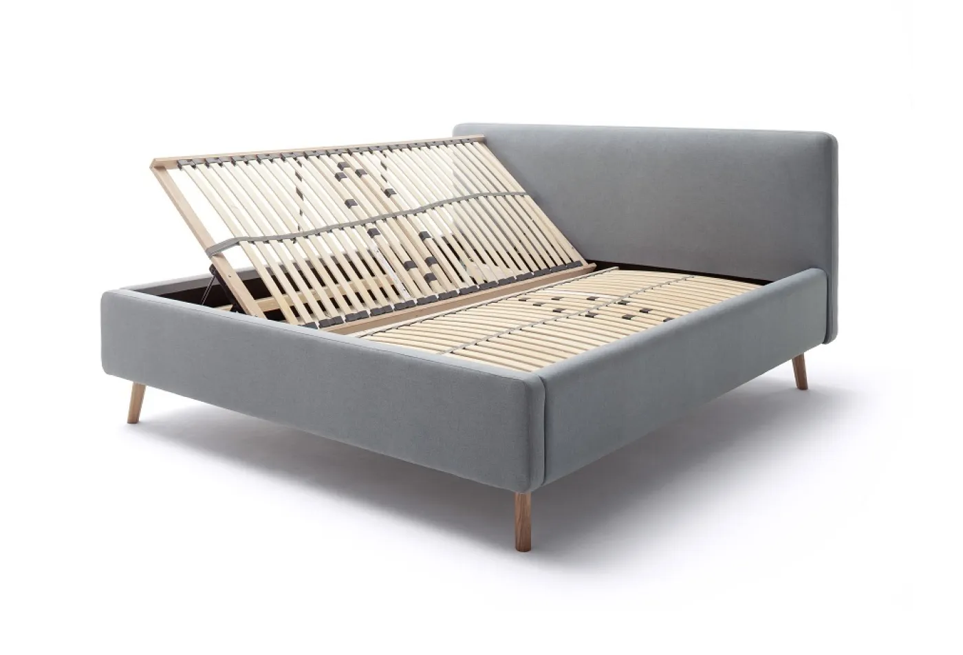 Polsterbett Mattis | eisblau | 140/160/180 x 200 cm | verschiedene Größen