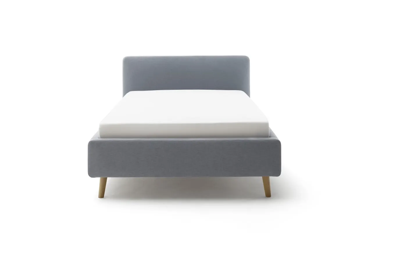 Polsterbett Mattis | eisblau | 140 x 200 cm | mit Lattenrost & Bettkasten