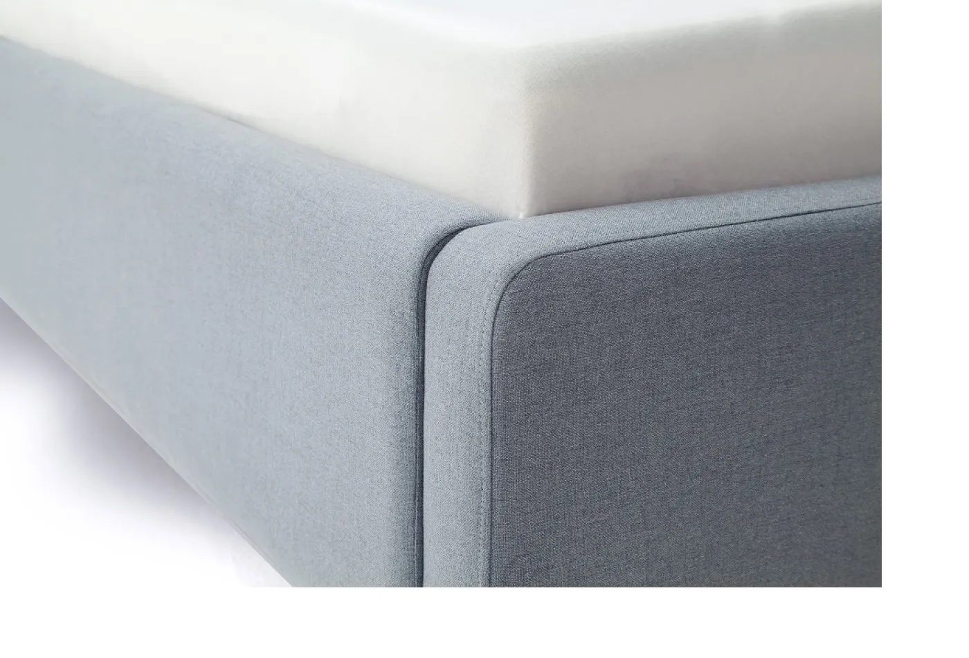 Polsterbett Mattis | eisblau | 160 x 200 cm | ohne Lattenrost & Bettkasten