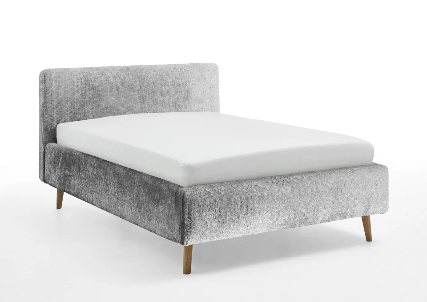 Polsterbett Mattis | grau 3 | 140 x 200 cm | mit Lattenrost & Bettkasten