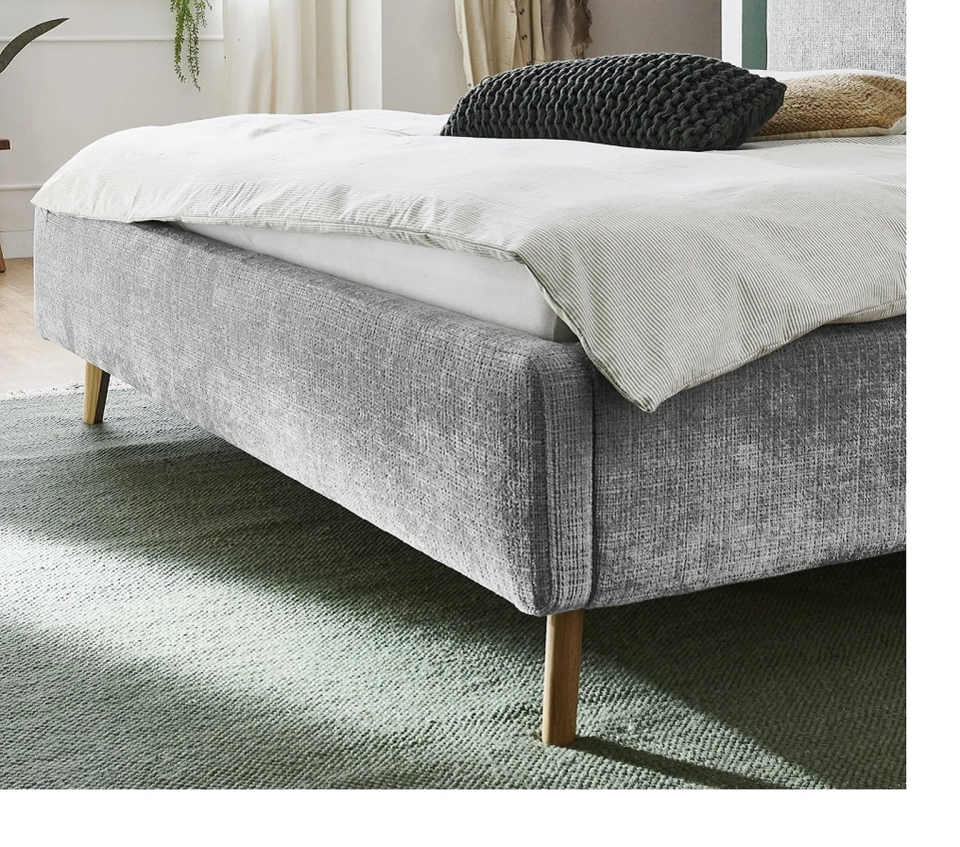 Polsterbett Mattis | grau 3 | 140 x 200 cm | ohne Lattenrost & Bettkasten