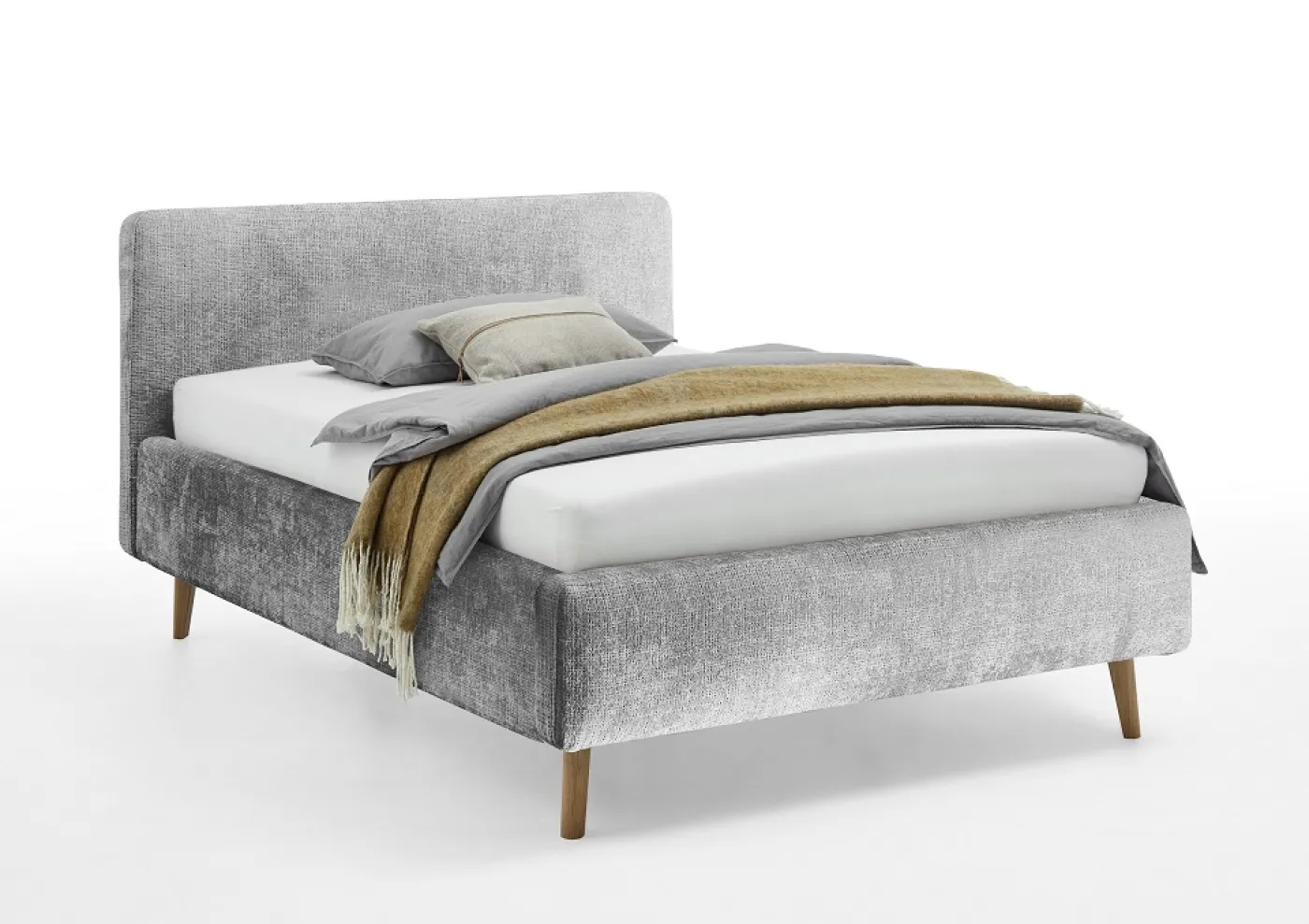 Polsterbett Mattis | grau 3 | 160 x 200 cm | ohne Lattenrost & Bettkasten
