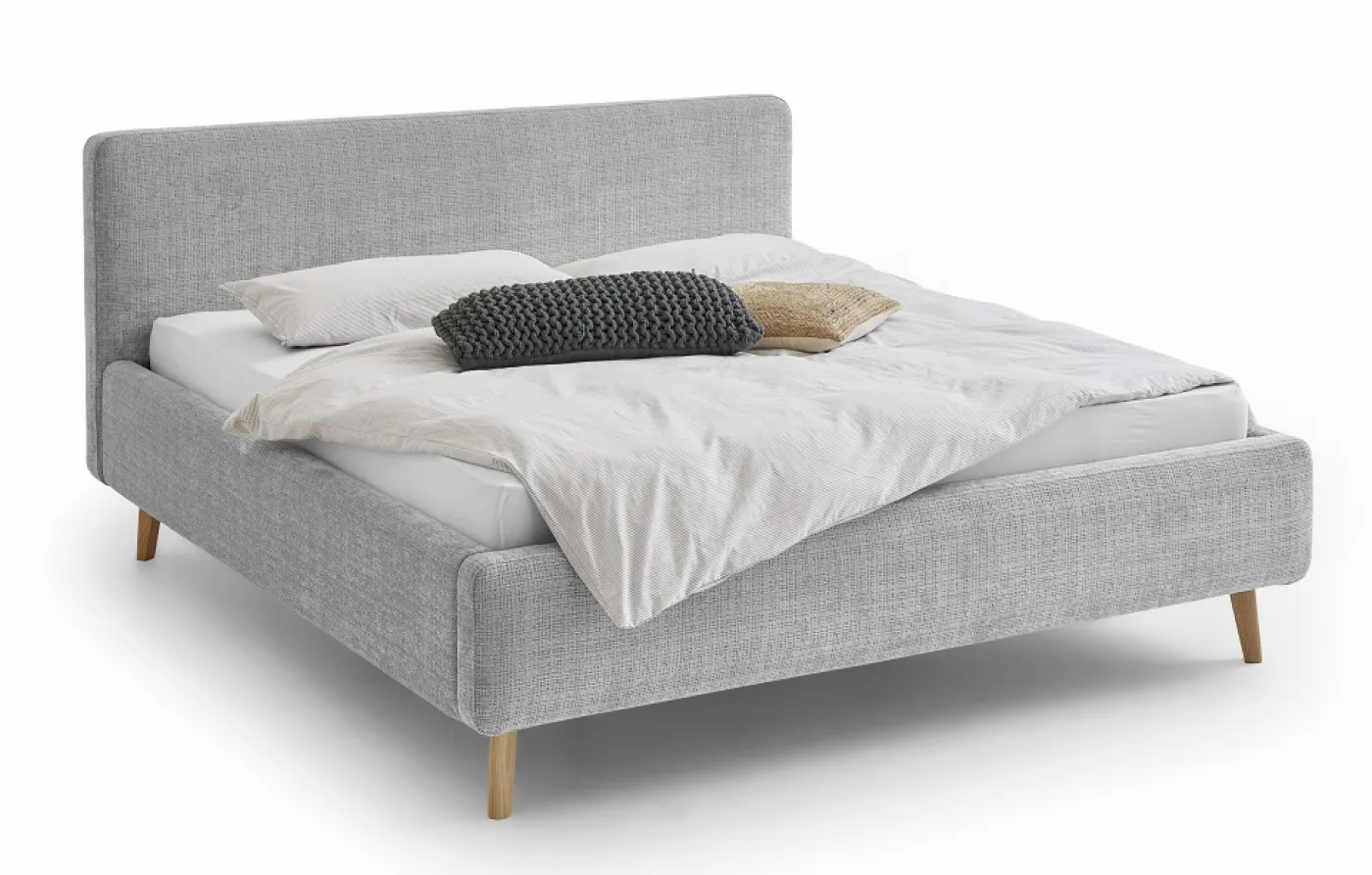 Polsterbett Mattis | grau 3 | 180 x 200 cm | ohne Lattenrost & Bettkasten