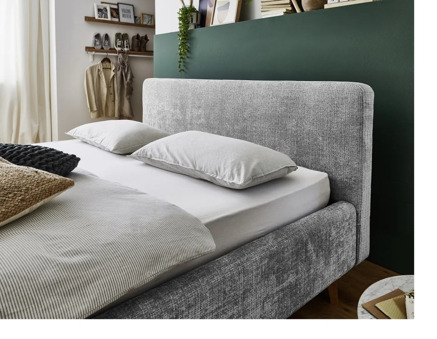 Polsterbett Mattis | grau 3 | 180 x 200 cm | ohne Lattenrost & Bettkasten