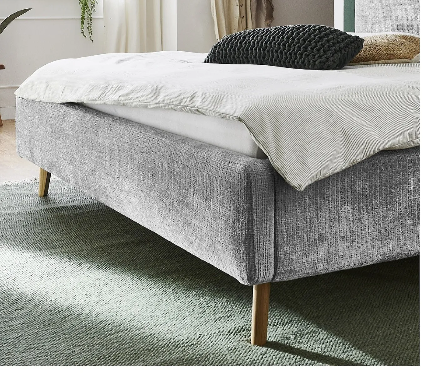 Polsterbett Mattis | grau 3 | 180 x 200 cm | ohne Lattenrost & Bettkasten