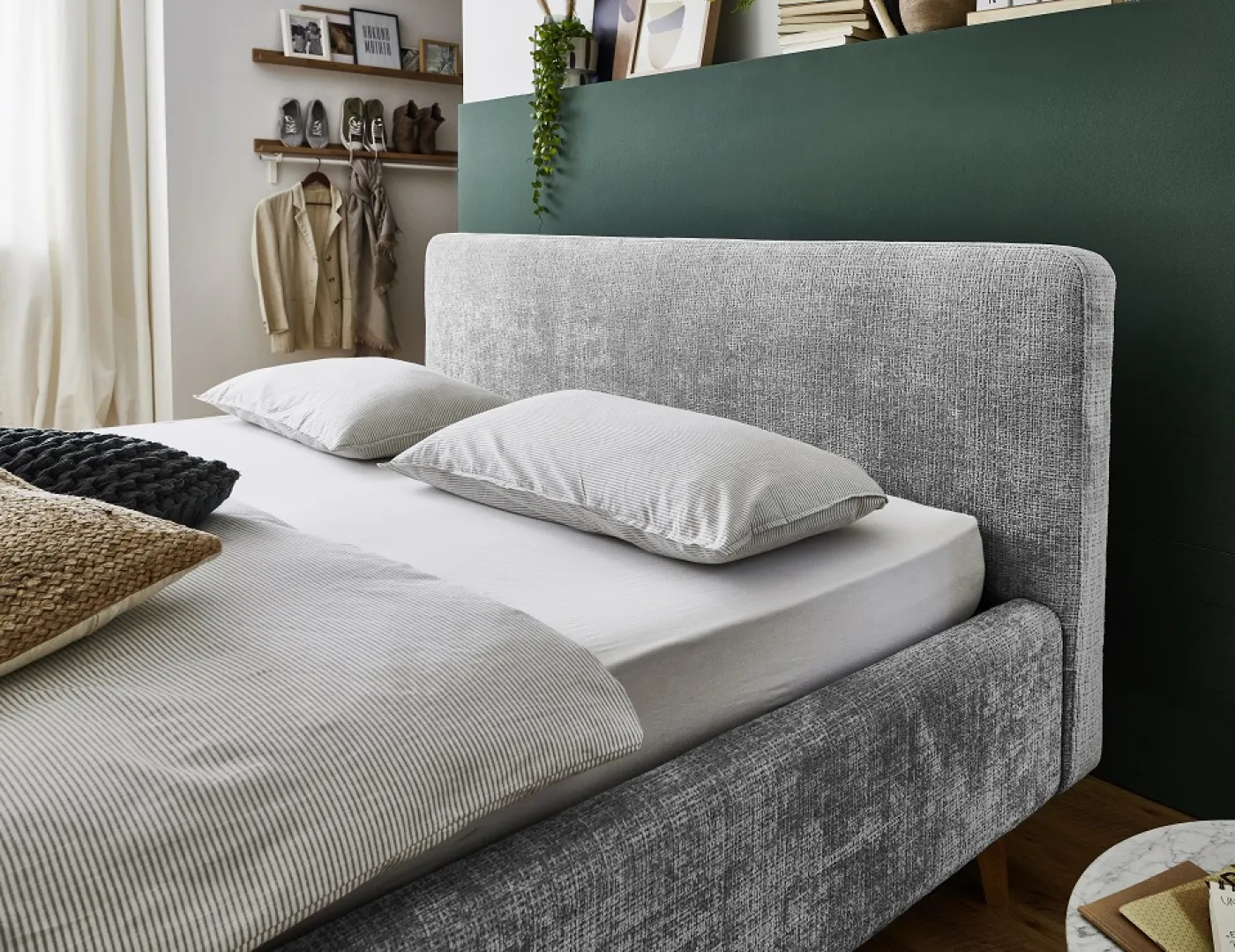 Polsterbett Mattis | grau 3 | 180 x 200 cm | ohne Lattenrost & Bettkasten