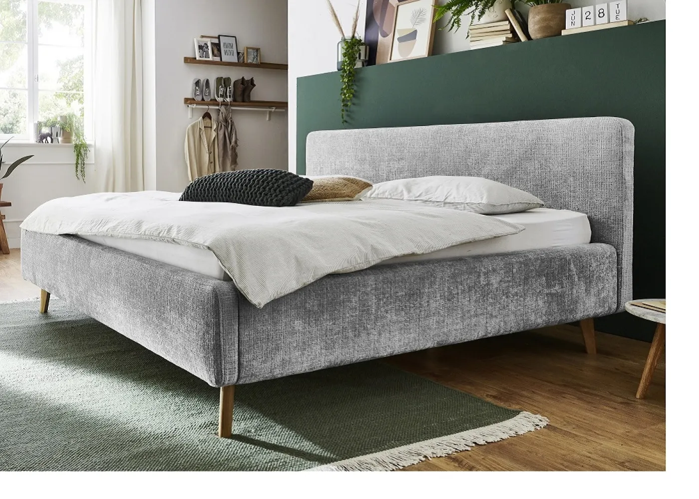 Polsterbett Mattis | grau 3 | 180 x 200 cm | ohne Lattenrost & Bettkasten