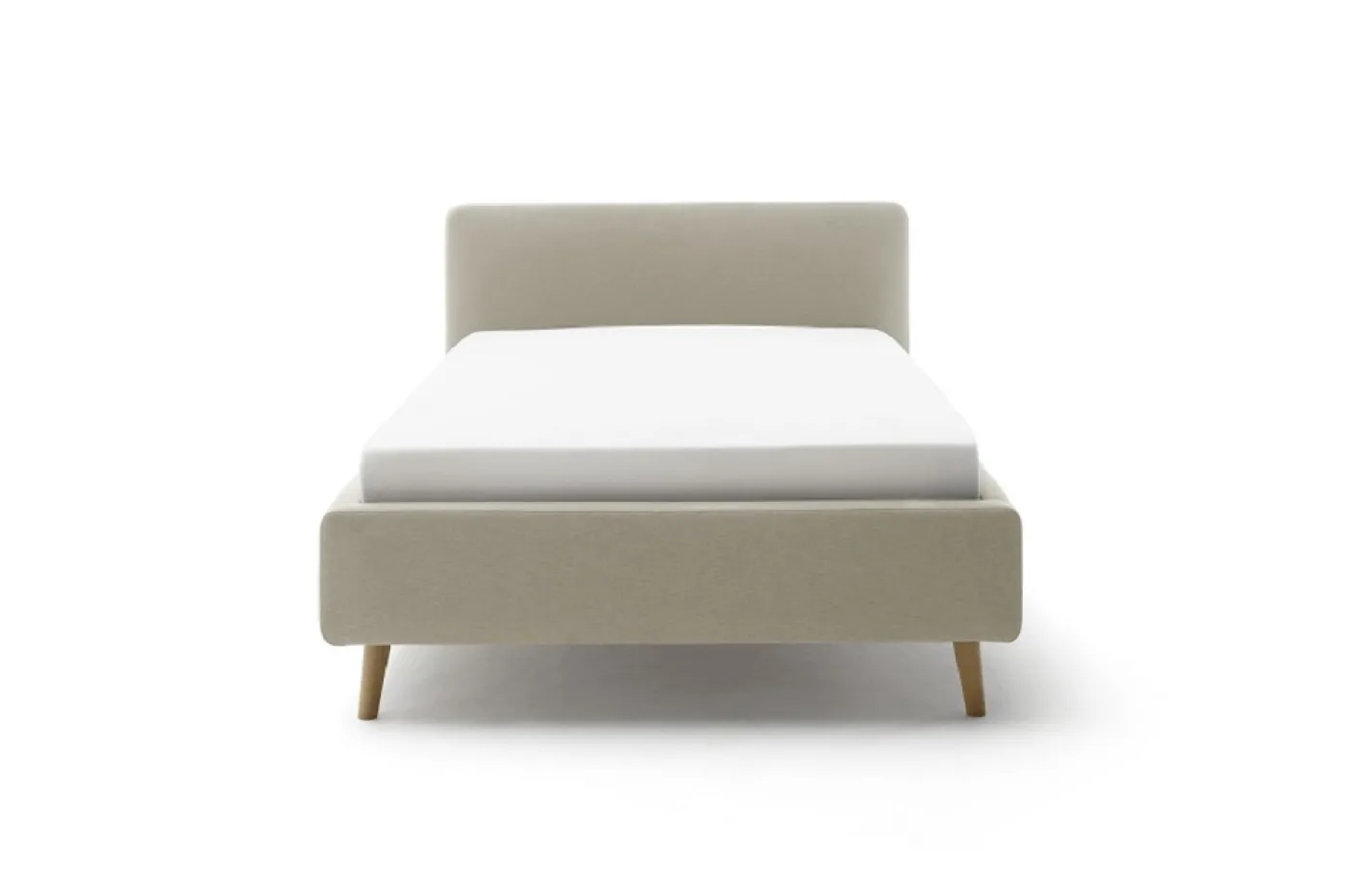 Polsterbett Mattis | taupe | 140 x 200 cm | ohne Lattenrost & Bettkasten